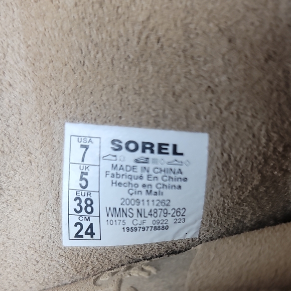 Sorel Hi-Line Lace Rock Style Beige Tan Waterproof Combat Boot - Picture 9 of 10